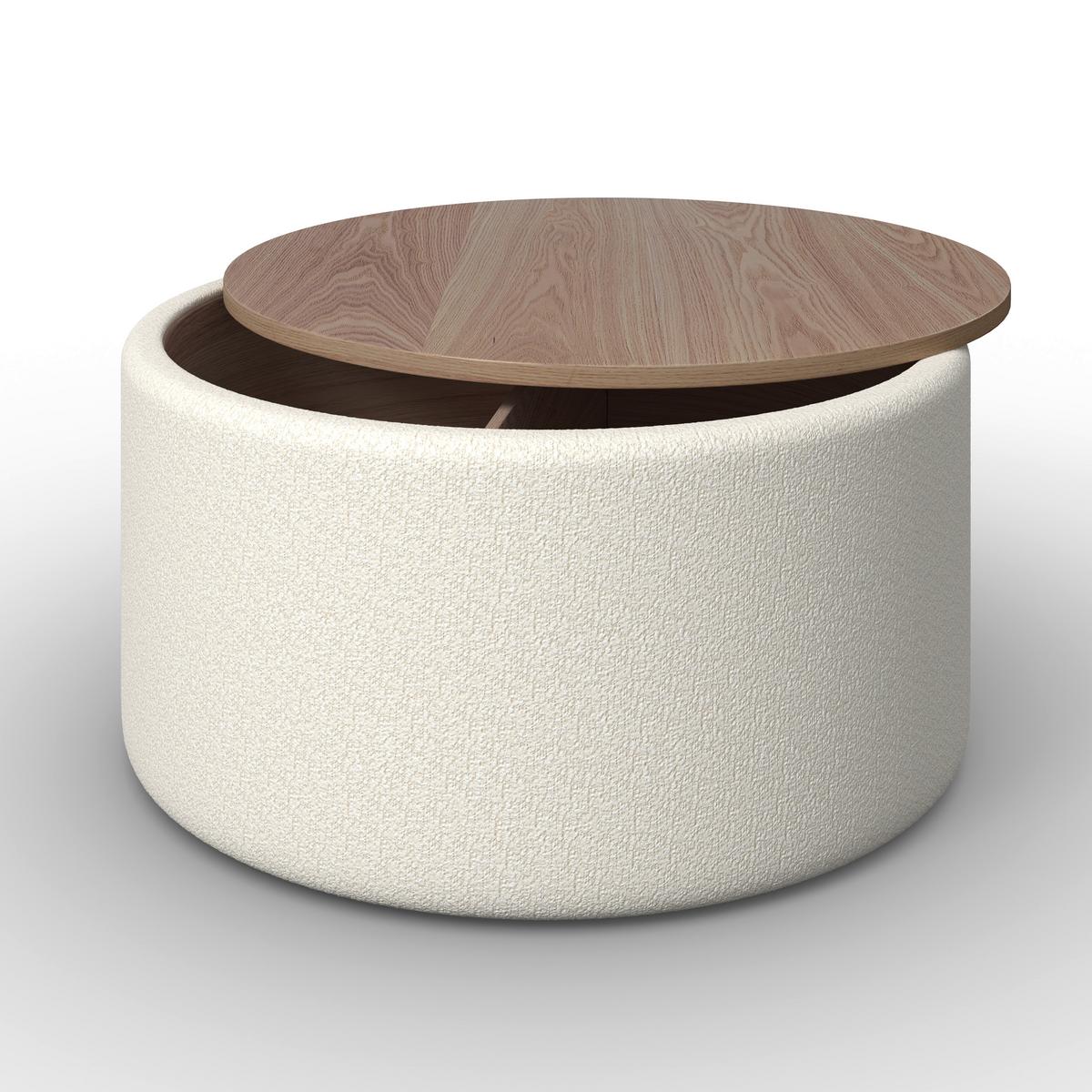 Konferenční stolek Elliot, P: 70 cm - bílá/přírodní barvy, Moderní, dřevo/kompozitní dřevo (70/70/35cm) - Bessagi Home