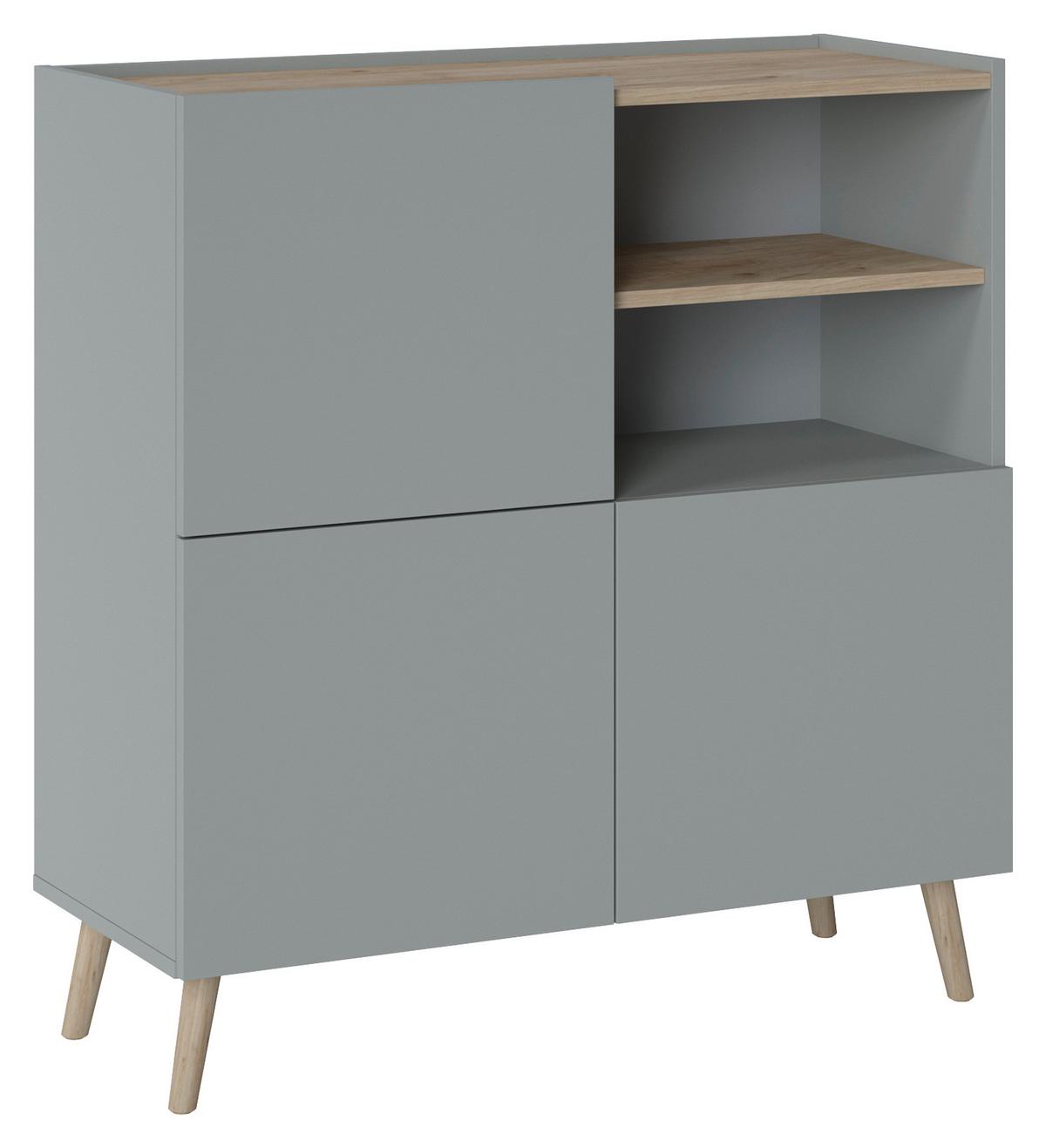VYSOKÁ KOMODA SKANDI - Konventionell, drevo/kompozitné drevo (99,8/105,3/41,7cm)