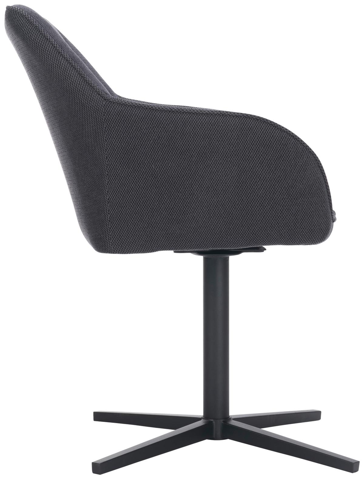 Négylábú Szék Rosina - fekete, Modern, textil/fa (56/84/60cm)