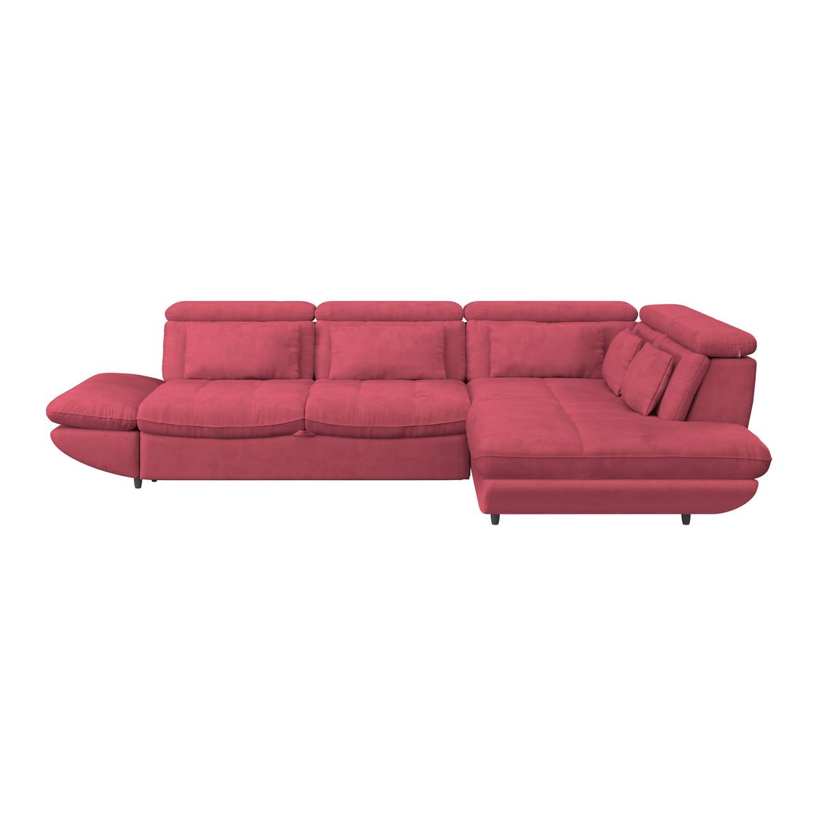 Ecksofa mit Schlaffunktion + Park Koralle 311 X 233 cm - Koralle/Schwarz, MODERN, Textil (311/233cm) - Luca Bessoni