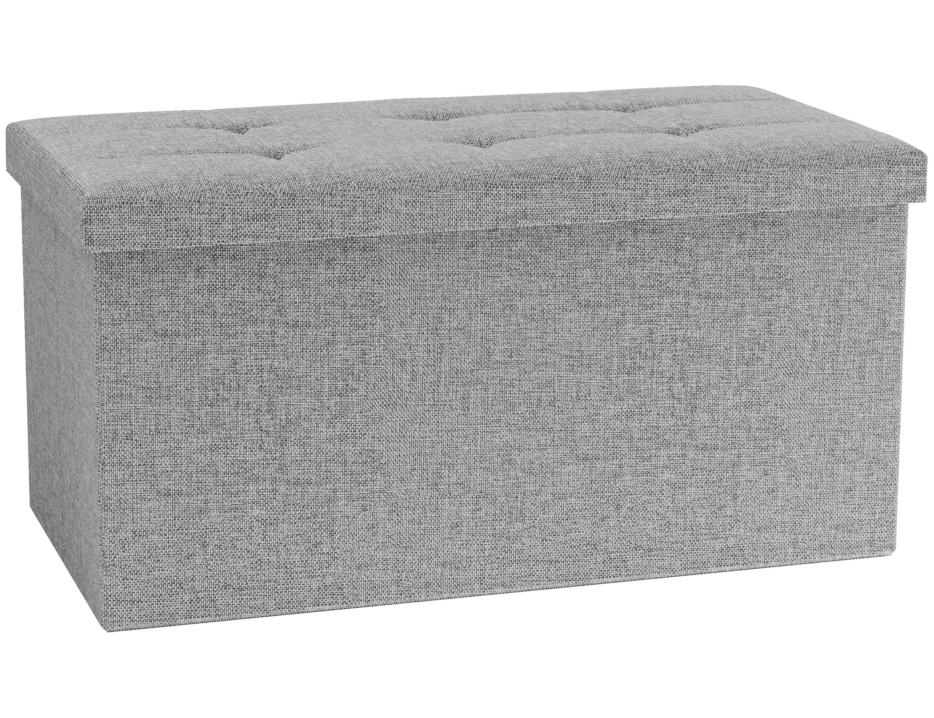 Sitzbox Boxas Hellgrau B: 76 cm - Hellgrau, Basics, Holzwerkstoff/Kunststoff (76/38/38cm) - MID.YOU