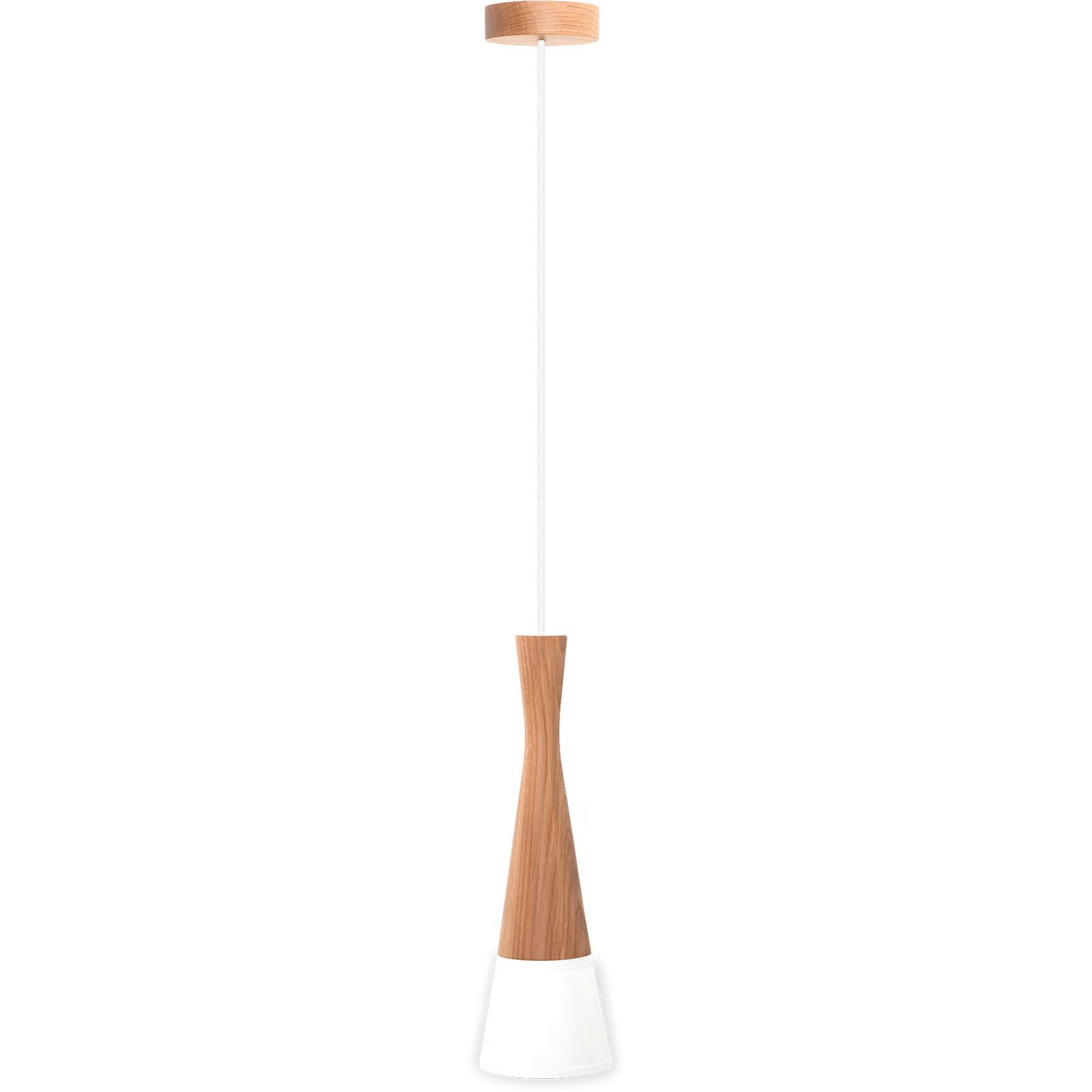 Pendelleuchte 8511145 Vegas2, 1-Fl, Eiche - Eichefarben/Weiß, Natur, Holz/Textil (12/150cm)