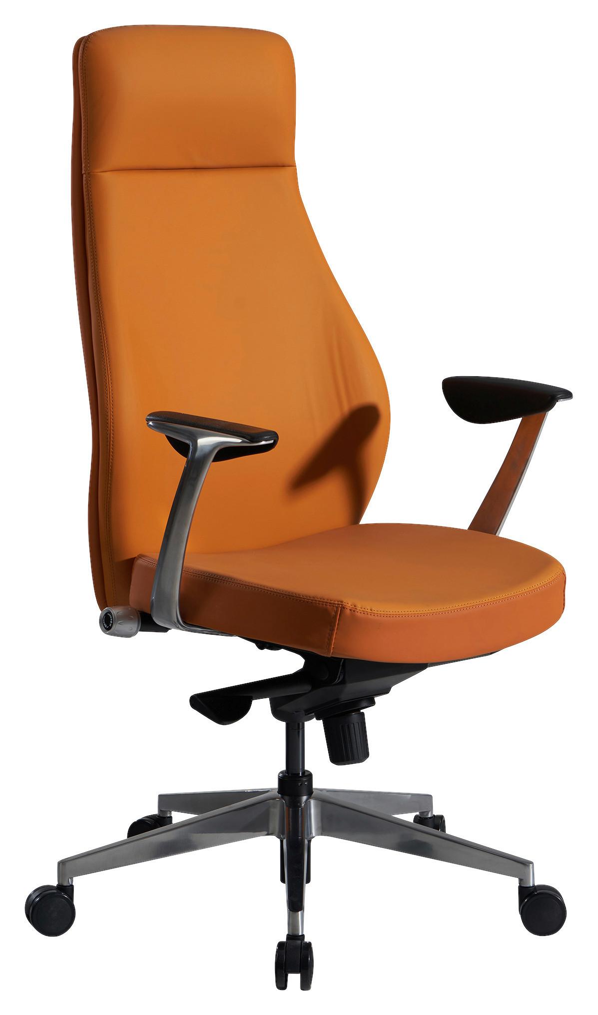 Chefsessel Braun B: 74 cm - Silberfarben/Braun, Design, Kunststoff/Textil (74/125/74cm) - MID.YOU