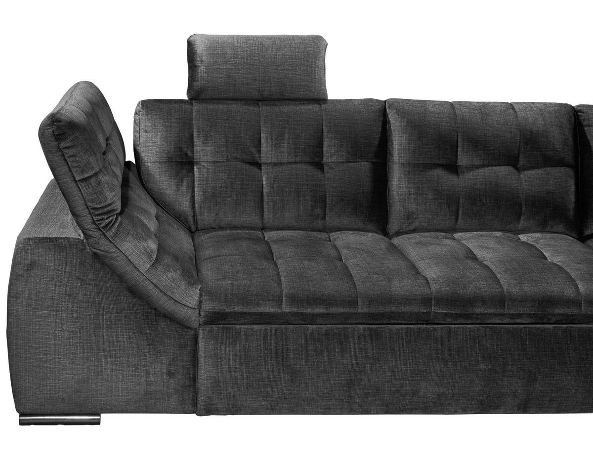 Ecksofa Estrella Schwarz S: 283x217 cm - Schwarz, KONVENTIONELL, Textil (283/217cm) - MID.YOU
