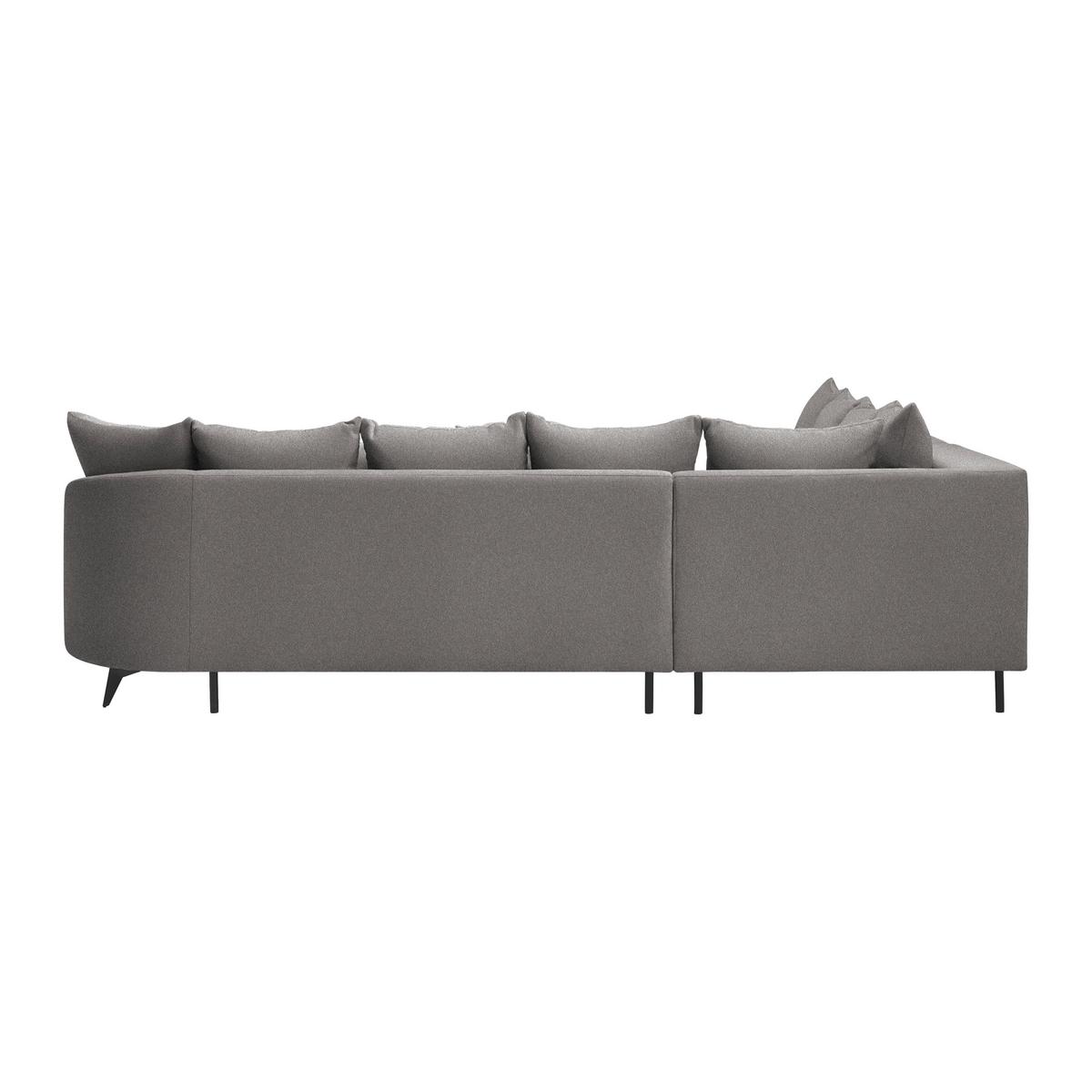 Rohová sedačka AXEL, ľavá, grafitová ženilka - čierna/grafitová, Modern, kov/textil (250/291cm) - Mömax