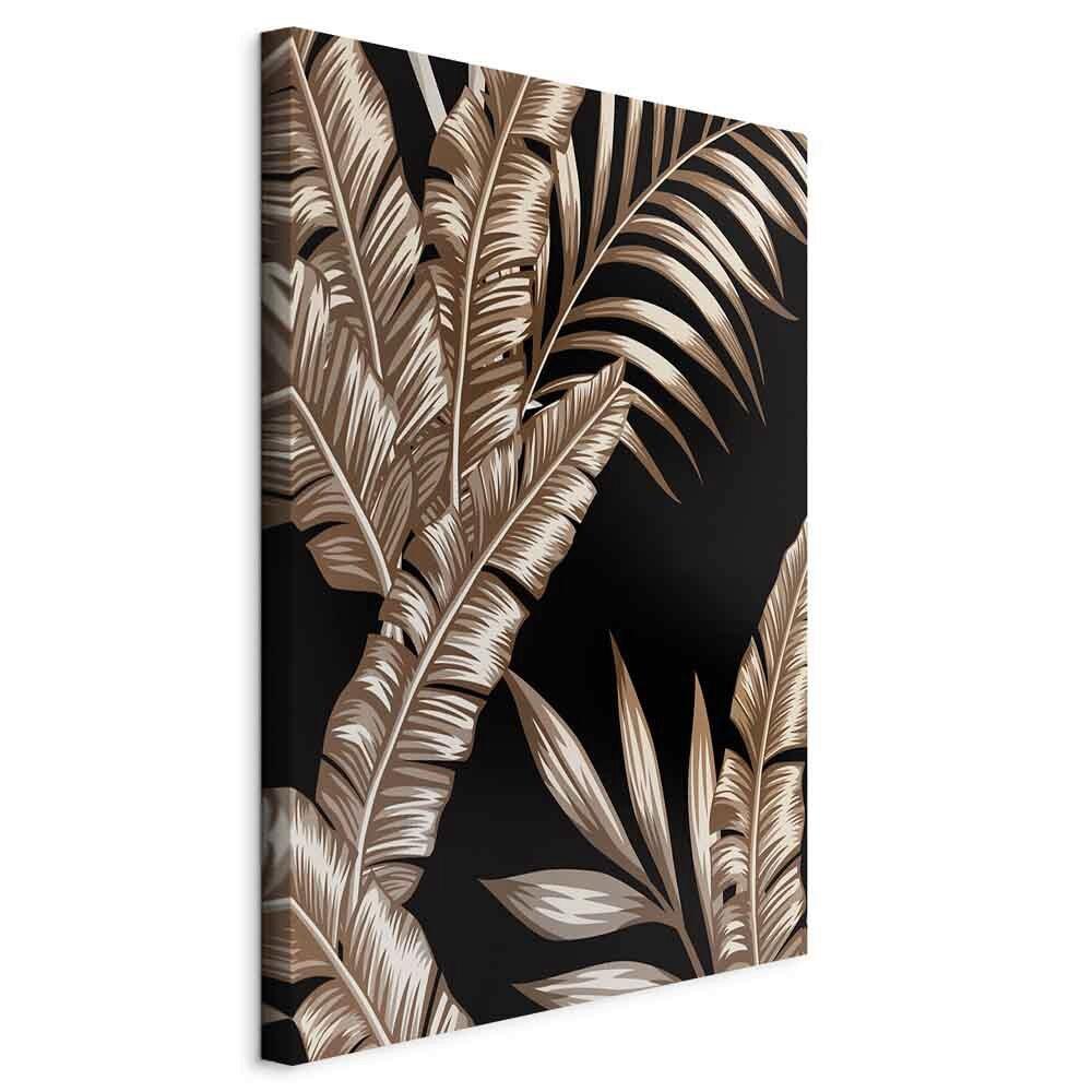 Leinwand Island Schwarz Goldfarben B: 40 cm