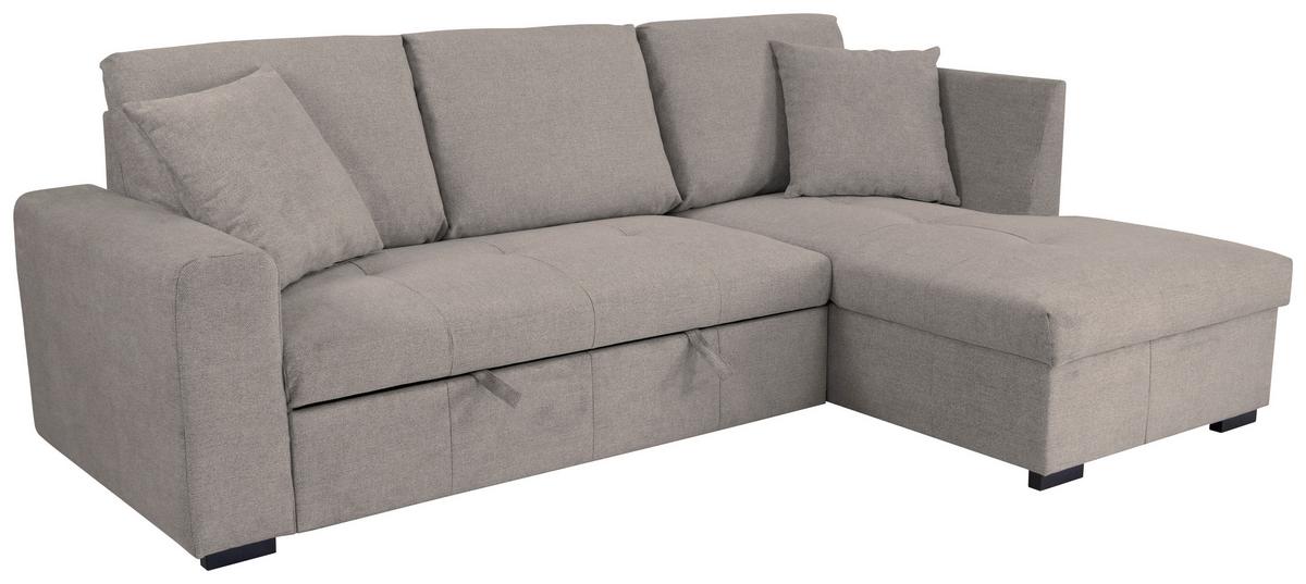 Ecksofa Lukas Graubraun S: 239x158 Cm - Graubraun, Trend, Textil (239/158cm)