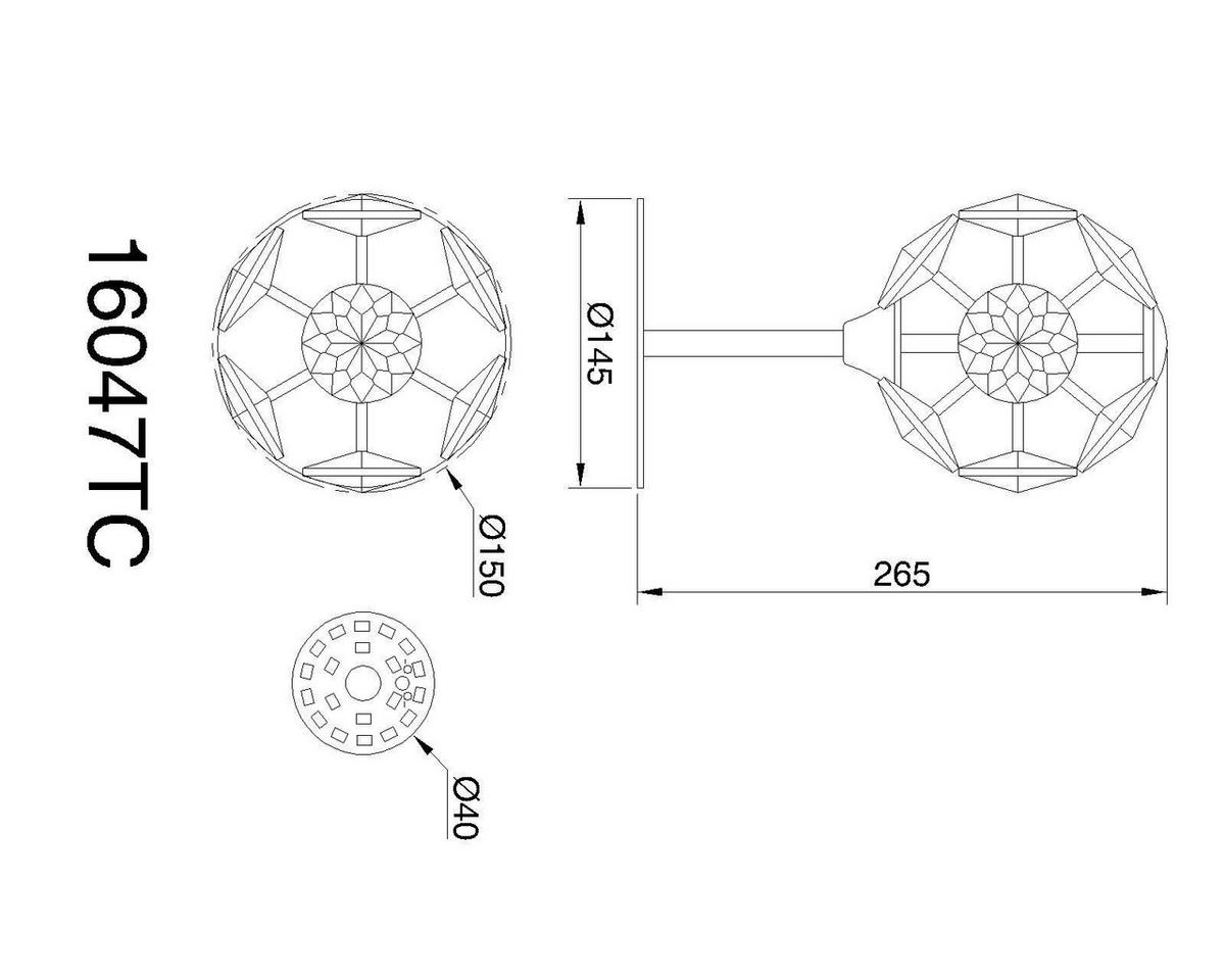 LED-Tischleuchte Virina Chromfarben Klar D: 15 cm - Klar/Chromfarben, KONVENTIONELL, Glas/Metall (15/26,5cm) - Globo
