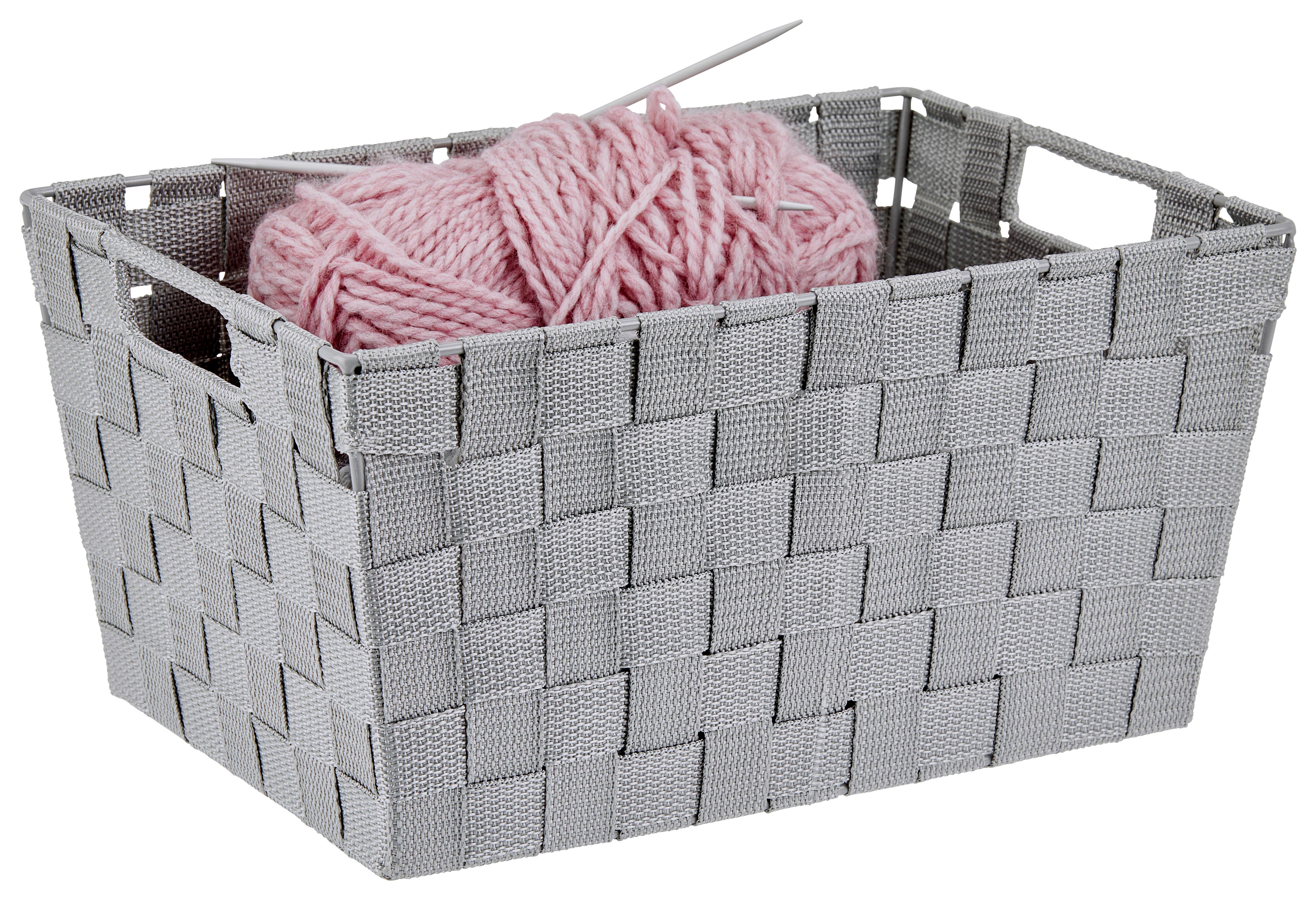 Aufbewahrungskorb Carolyn 36x23 Cm Kunststoff Grau - Grau, Basics, Kunststoff (36/17/23cm) - Ondega