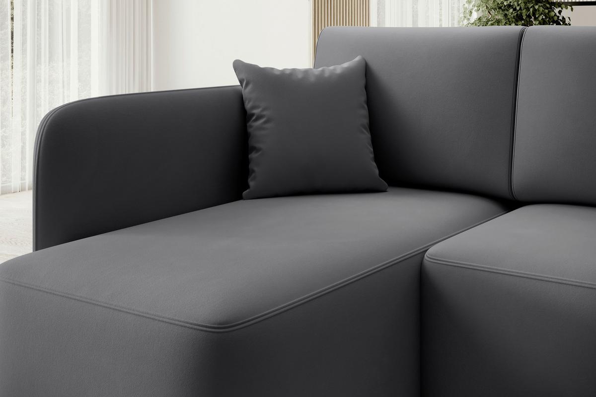 Ecksofa Hadson Grau S: 150x206 Cm - Schwarz/Grau, Design, Textil (150/206cm) - P & B