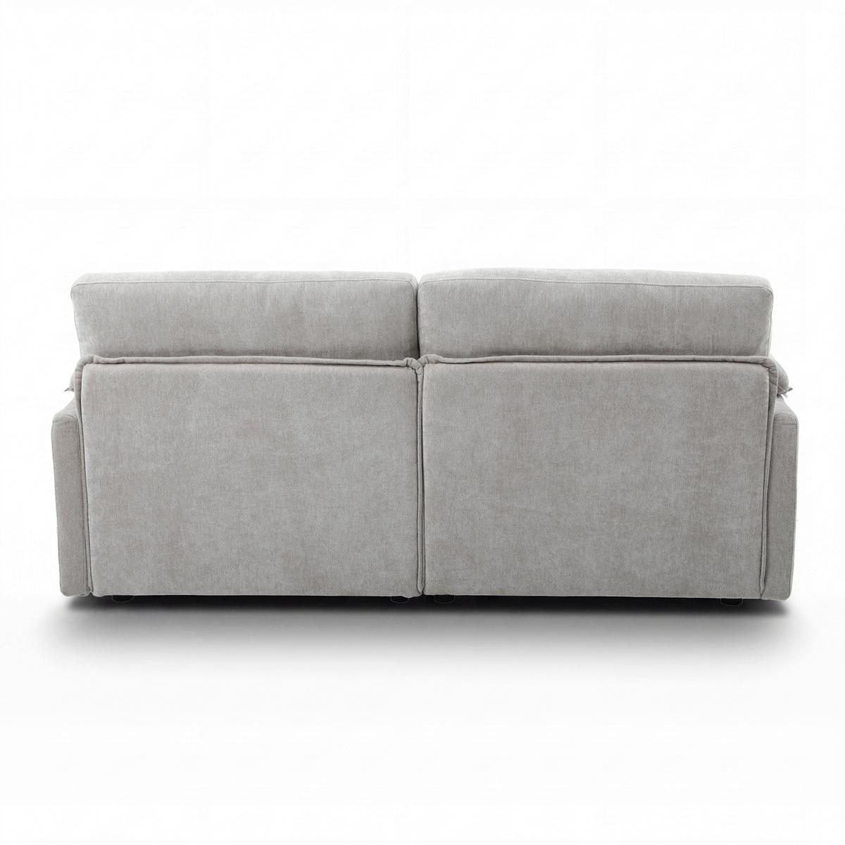 2-dielna súprava ALESSIA, sivá ženilka, max. 360 kg - čierna/sivá, Modern, drevo/textil (188/137cm) - Bessagi Home