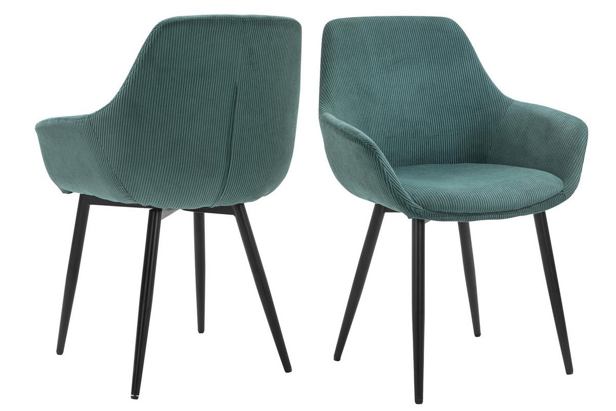 Tischgruppe Naturfarben/grün L: 160 Cm - Naturfarben/Grün, MODERN, Holz/Textil (160/85/76,5cm) - Livetastic