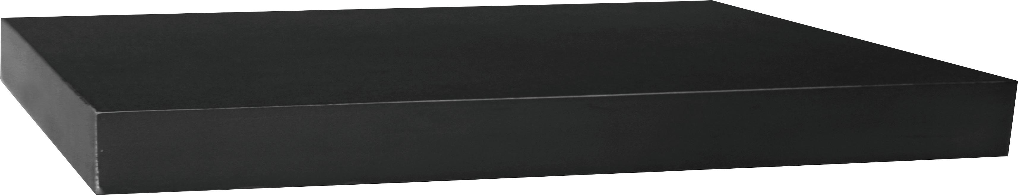 Wandboard Simple B:80cm, Schwarz - Schwarz, MODERN, Holzwerkstoff (80/3,8/23,5cm)