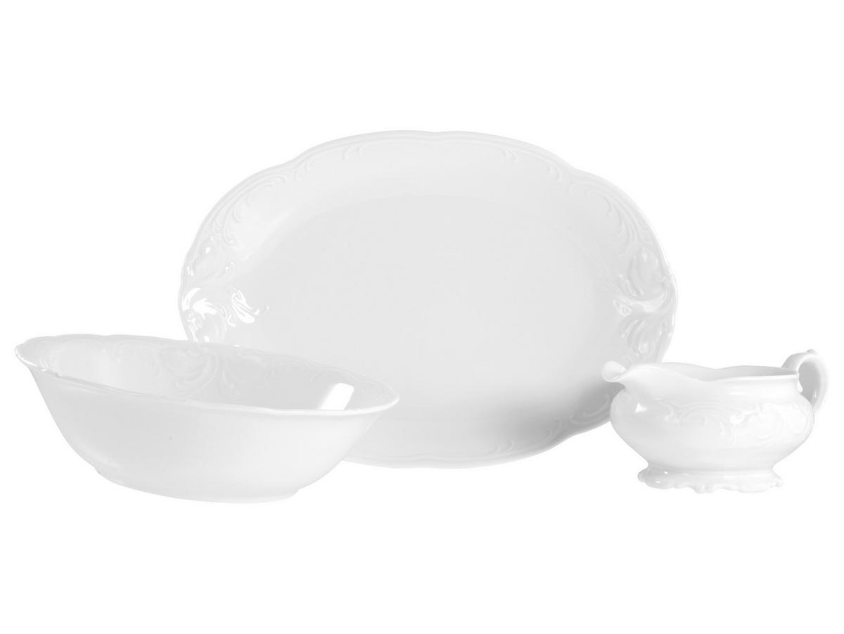 Kombiservice Frederike Weiss Porzellan, 3-teilig - Weiß, Basics, Keramik - Creatable
