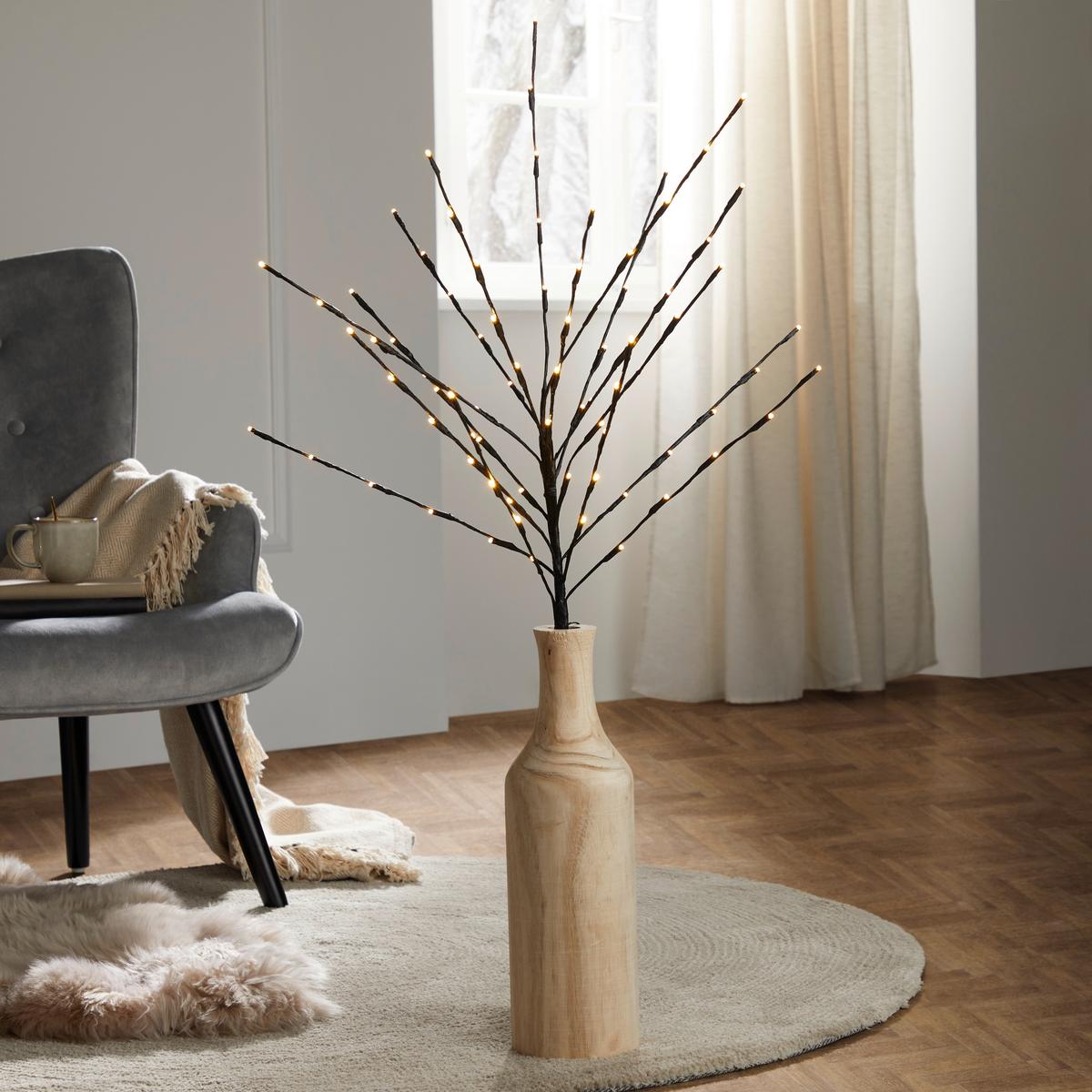 LED-Dekoleuchte,weihnachtsbaum Ax2200000 - Braun, ROMANTIK / LANDHAUS, Kunststoff (110cm)