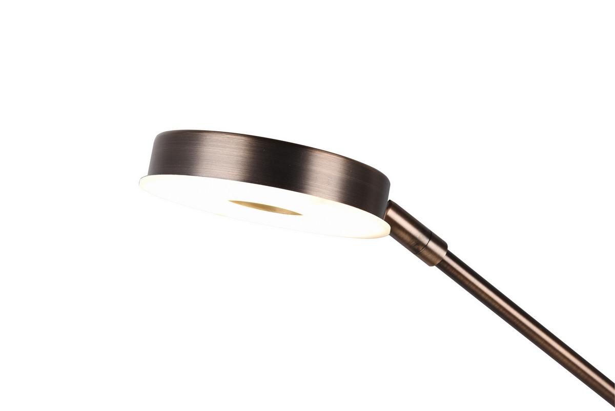 LED-Stehlampe dimmbar Messingfarben mit Lesearm - Messingfarben, Basics, Metall (181/30cm) - Trio Leuchten