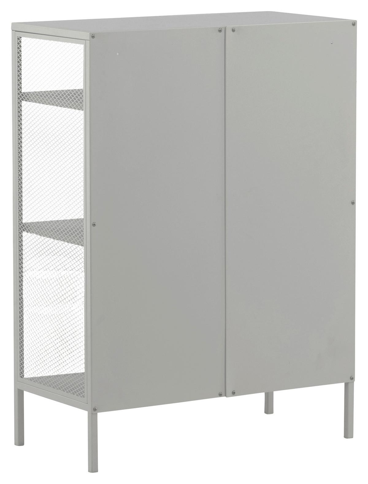 Bücherwand Misha - Weiß, Design, Metall (80/110/40cm) - Livetastic