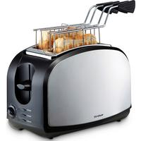 Toaster Crispy Snack Mit 8 Bräunungsgraden - Schwarz, MODERN, Kunststoff (28,5/17/19,4cm) - Trisa Electronics