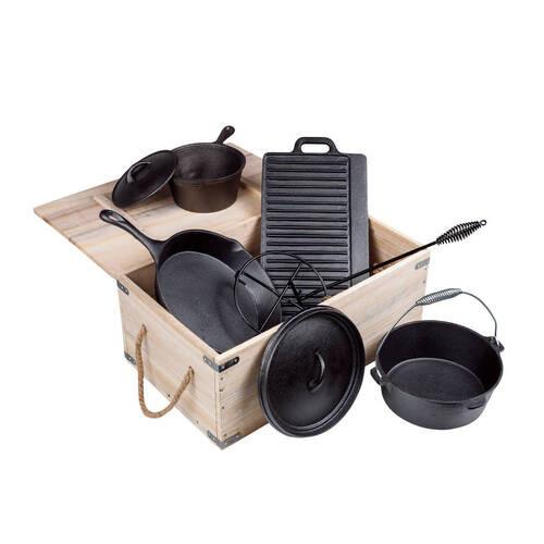 Dutch-Oven-Set Kochtopfset - Schwarz, Basics, Metall