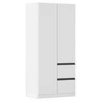 Drehtürenschrank Costa Weiß B: 91 cm - Weiß, MODERN, Holzwerkstoff (91/197/54cm) - Rauch Möbel