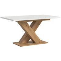 Ausziehtisch Marlon B: 150-190 cm, Melamin Dekor Arisan Weiß - Eiche Artisan/Weiß, KONVENTIONELL, Holzwerkstoff (150-190/90/76cm)