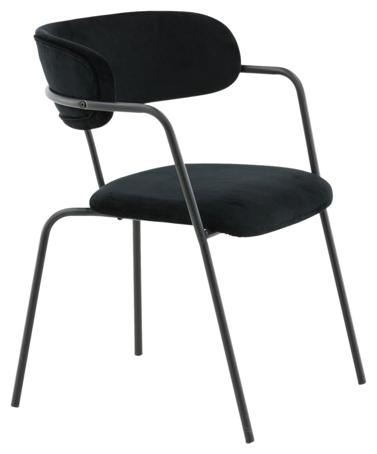 Stuhl-set Arrow - Schwarz, Design, Textil/Metall (58/79/61cm) - Livetastic