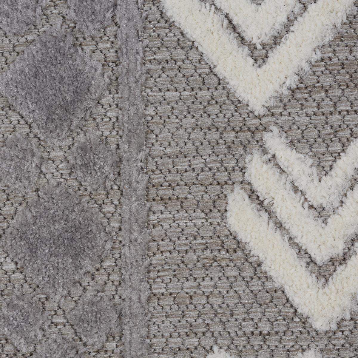Flachwebteppich Grau Mit Muster Etta 80x150 cm - Grau, ROMANTIK / LANDHAUS, Textil (80/150cm) - James Wood