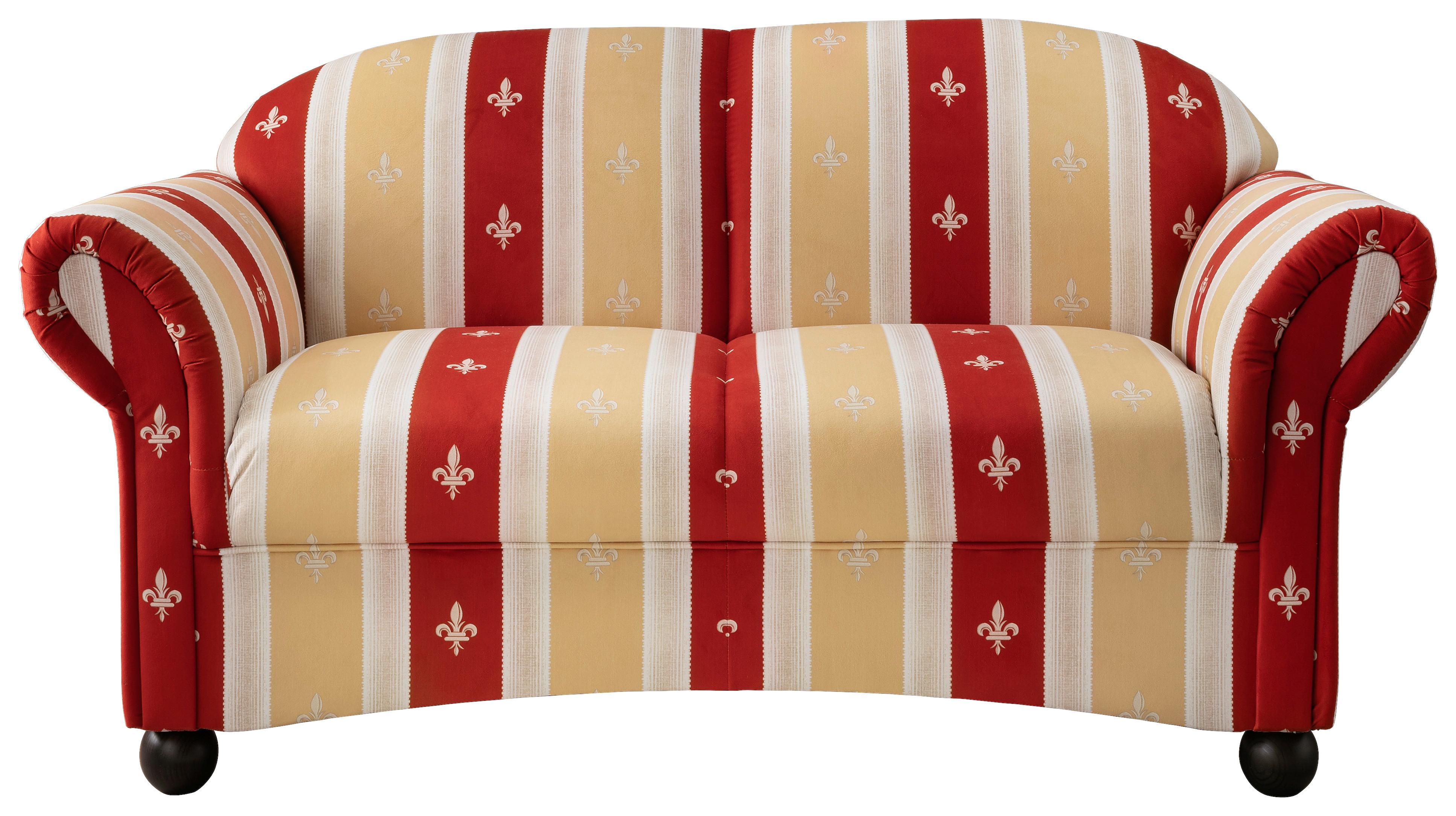 2-Sitzer-Sofa Torello Rot - Wengefarben/Rot, KONVENTIONELL, Textil (151/84/80cm) - Livetastic