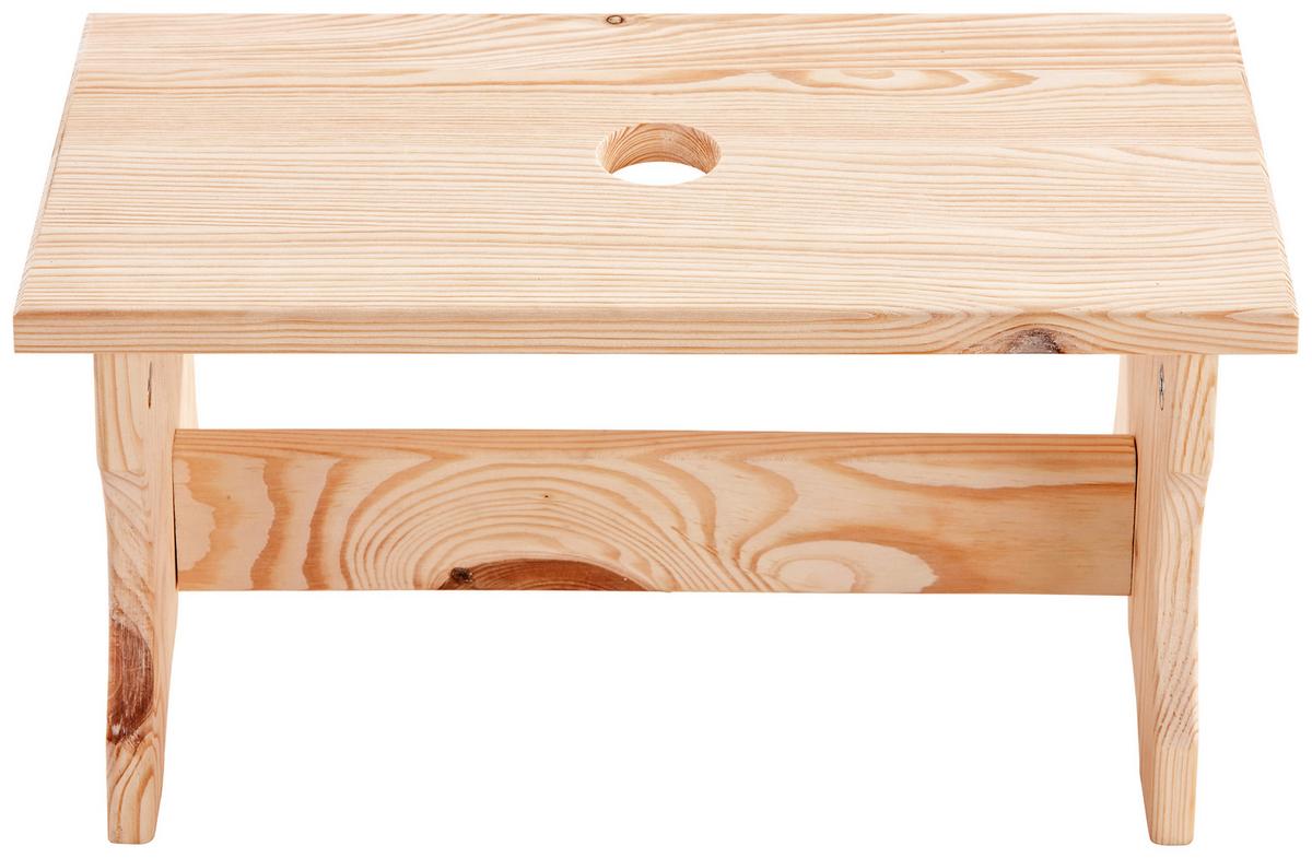 HOCKER UNI 2 - Kieferfarben, MODERN, Holz (40/19/21cm)