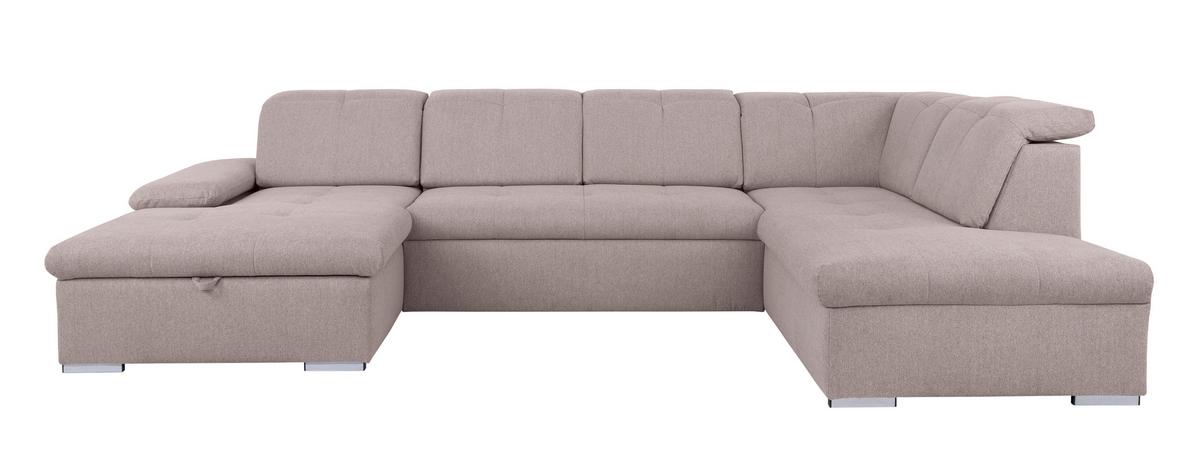 Wohnlandschaft Ramzes Taupe U: 173x328x215 cm - Taupe/Grau, Design, Textil (173/328/215cm) - MID.YOU