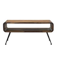 COUCHTISCH Braun L: 100cm - Schwarz/Braun, Design, Holz/Metall (100/40/45cm) - MID.YOU