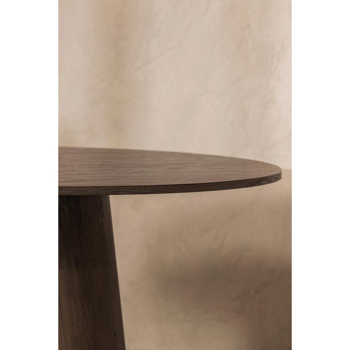 Esstisch Maan Dunkelbraun L: 120 cm - Dunkelbraun, Design, Holzwerkstoff (120/120/75cm) - Livetastic