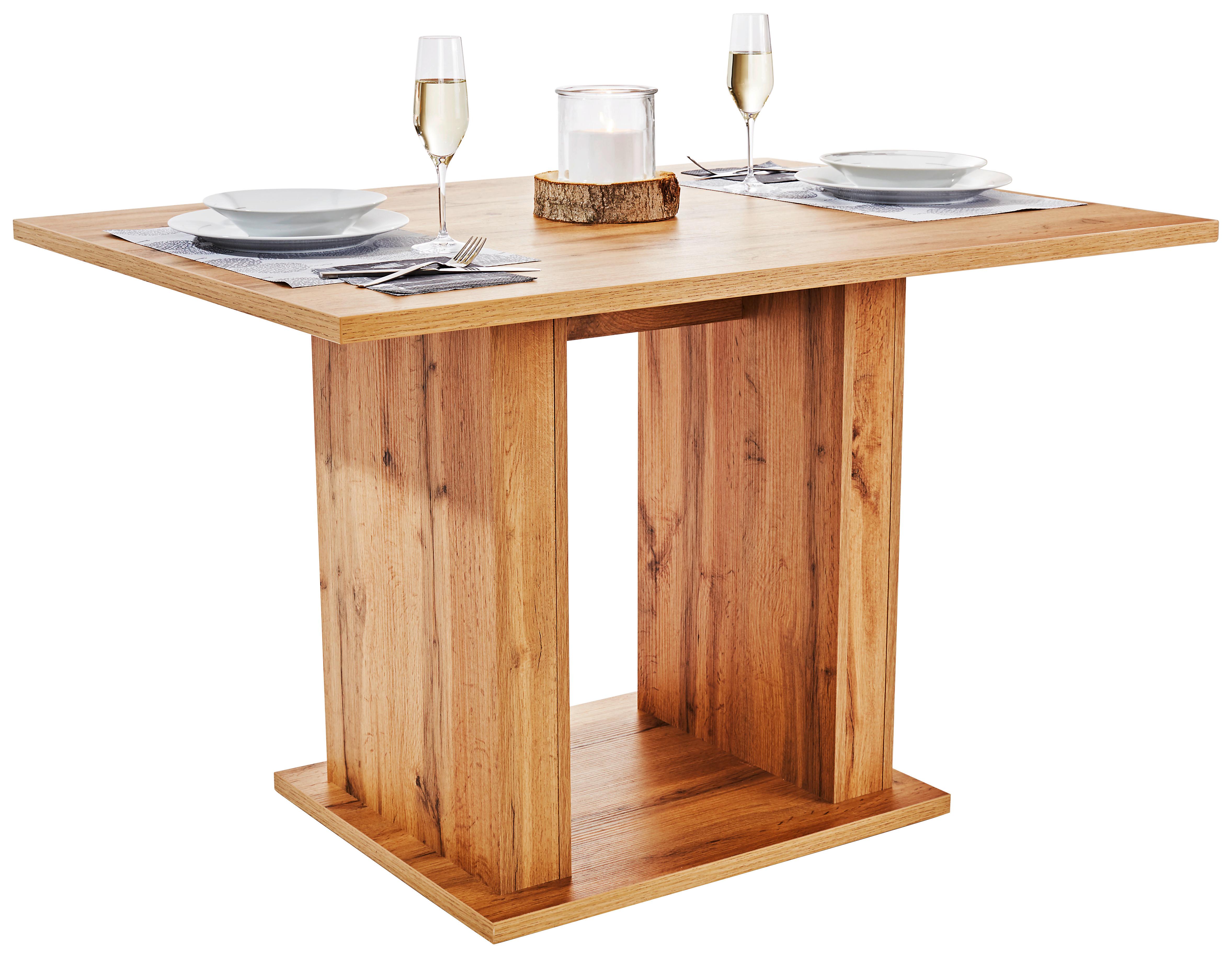 Esstisch Patrik 120x80 cm Eiche Dekor - Eichefarben/Eiche Wotan, MODERN, Holzwerkstoff (120/80/74cm)