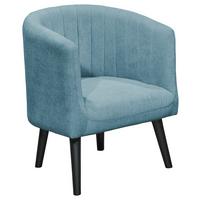 Polstersessel Mit Armlehnen Paul Velours Blau - Blau/Schwarz, Basics, Textil (61/82/58cm) - Livetastic