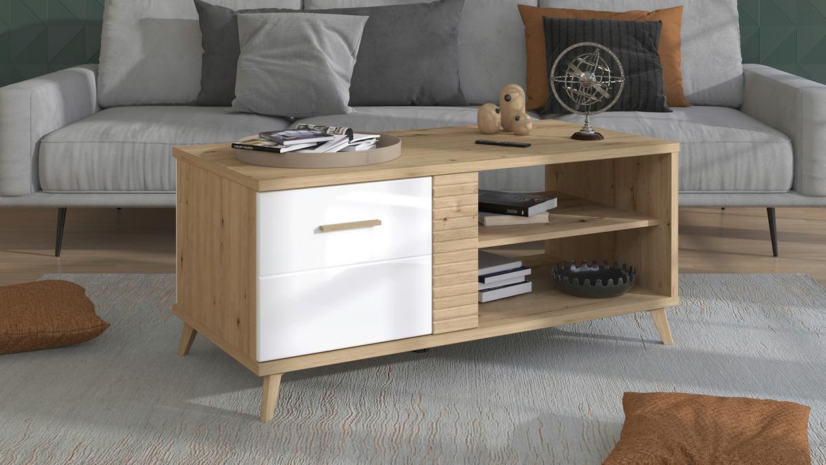 Dohányzóasztal Bretagne - Modern, faalapú anyag (120/54/60cm) - Best Price