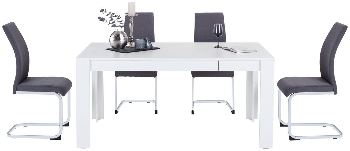 Esstisch Viola 160x90 Cm Weiß - Weiß, KONVENTIONELL, Holzwerkstoff (160/76/90cm)