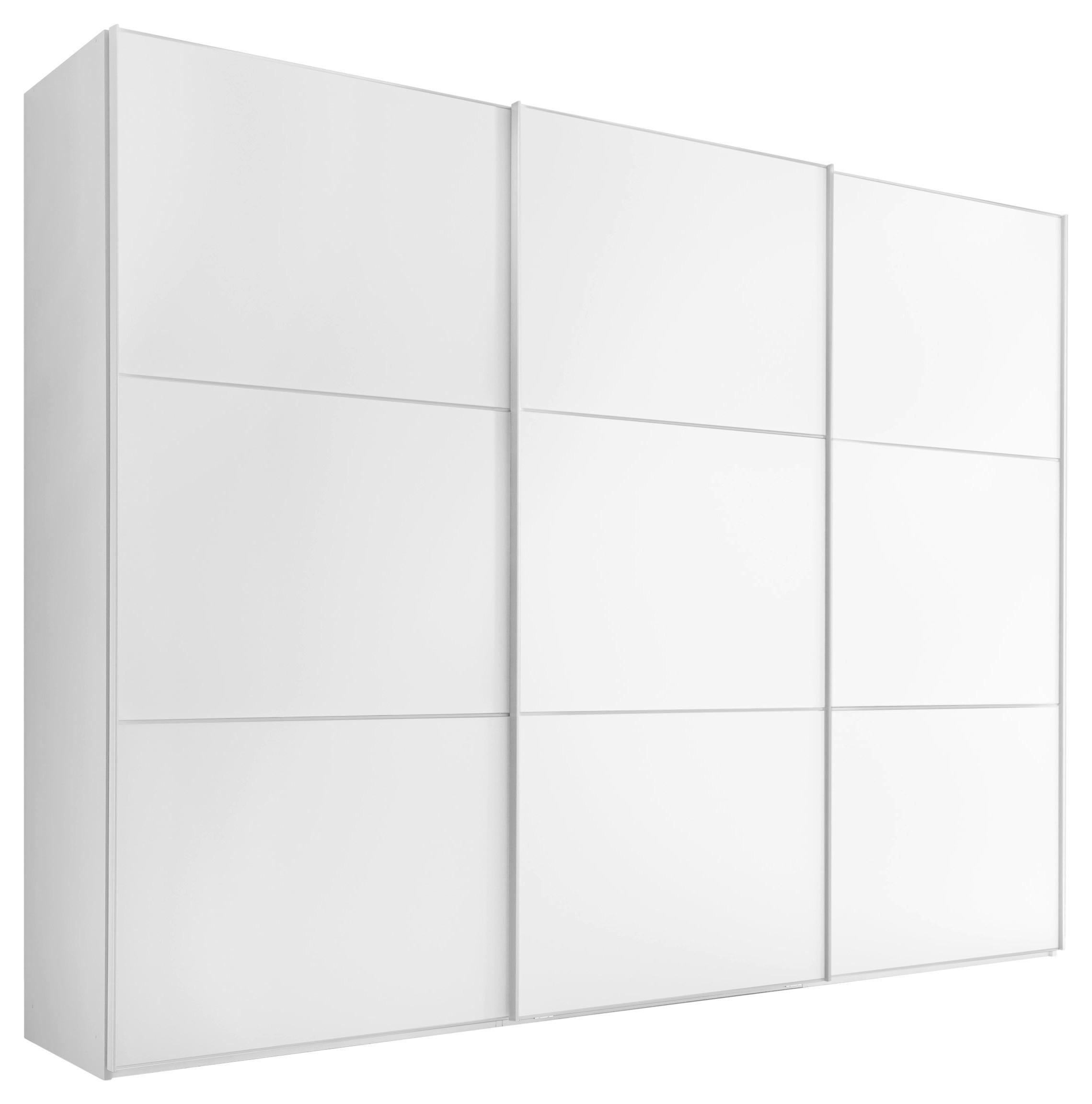 Trojdverová Šatníková Skriňa Includo, Biela - biela/farby hliníka, Moderný (280/222/68cm)
