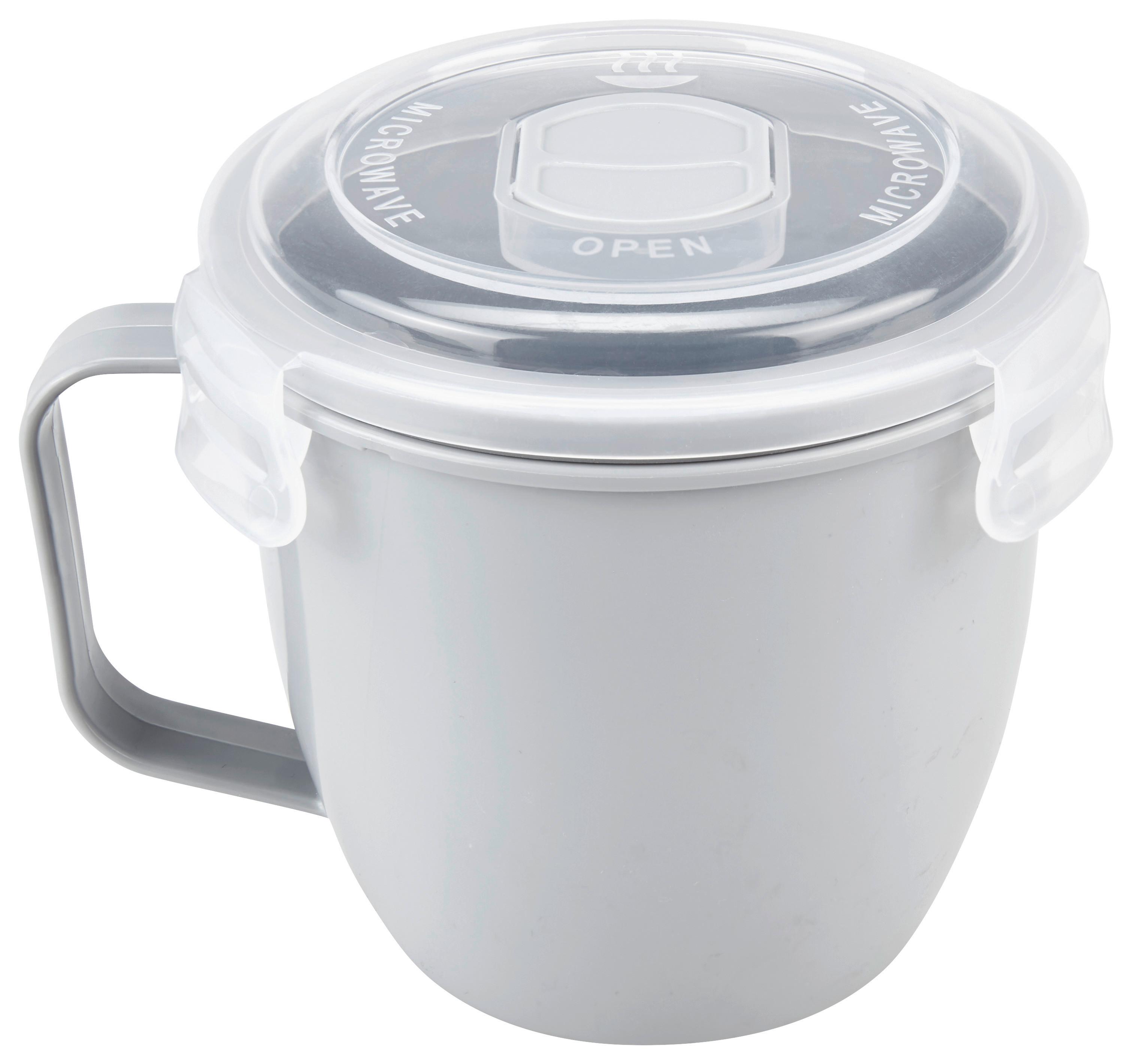 Luca Bessoni Mikrowellendose Frank ca. 0,62 Liter - Transparent/Grau, MODERN, Kunststoff (13,5/11cm) - Luca Bessoni