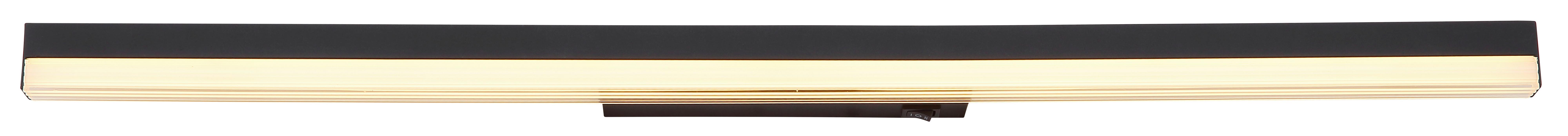 LED-Wandleuchte 41927b - Opal/Schwarz, Basics, Kunststoff/Metall (80/6,5/4cm) - Globo