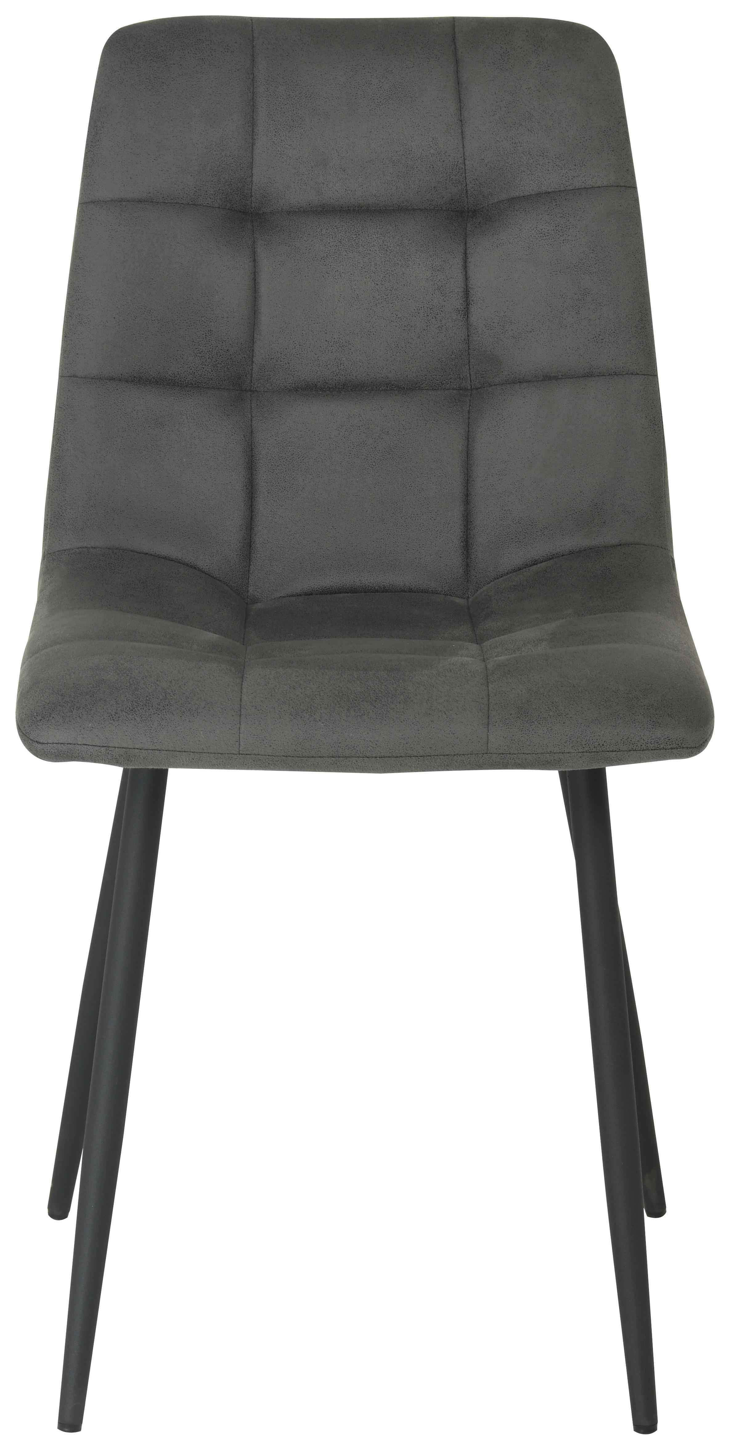 Židle NINO šedá mikrofáza - šedá/černá, Moderní, kov/dřevo (45/88/54,5cm) - Based