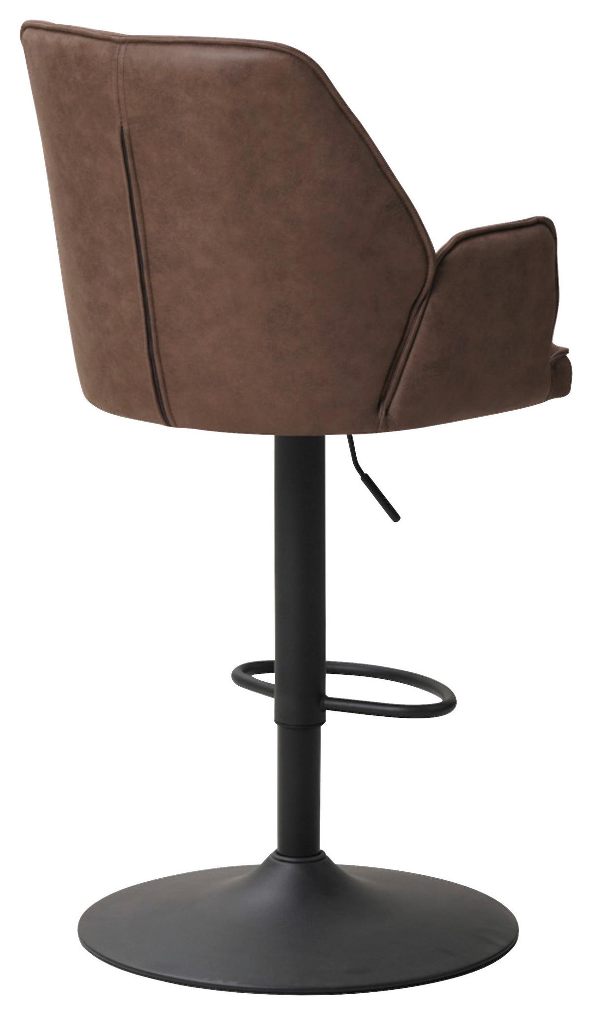 Barhocker Donny - Taupe/Schwarz, KONVENTIONELL, Textil/Metall (42/114/52cm) - MID.YOU