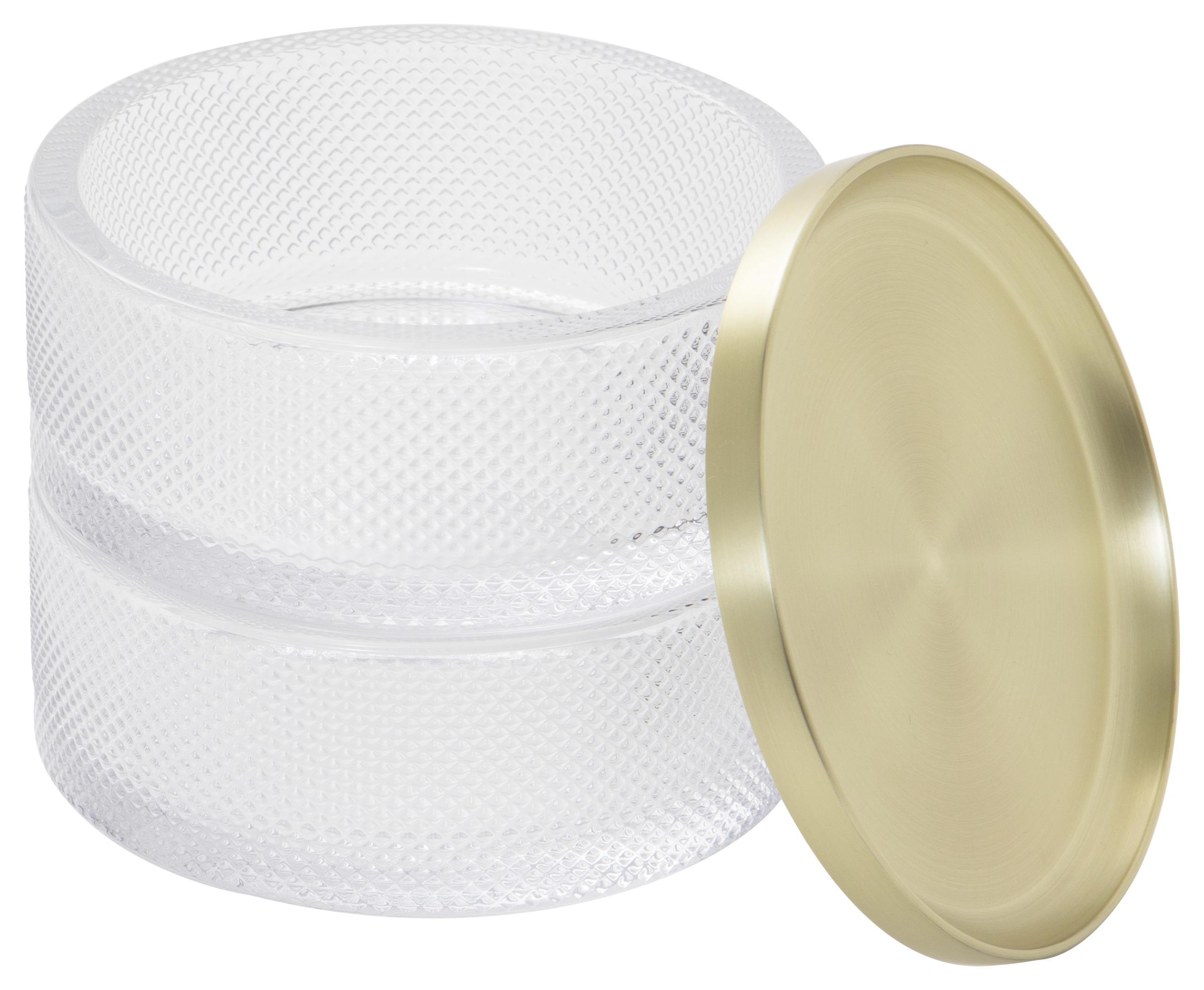 Šperkovnice Sina - čiré/barvy mosazi, kov/sklo (12,7/11,13cm) - Premium Living