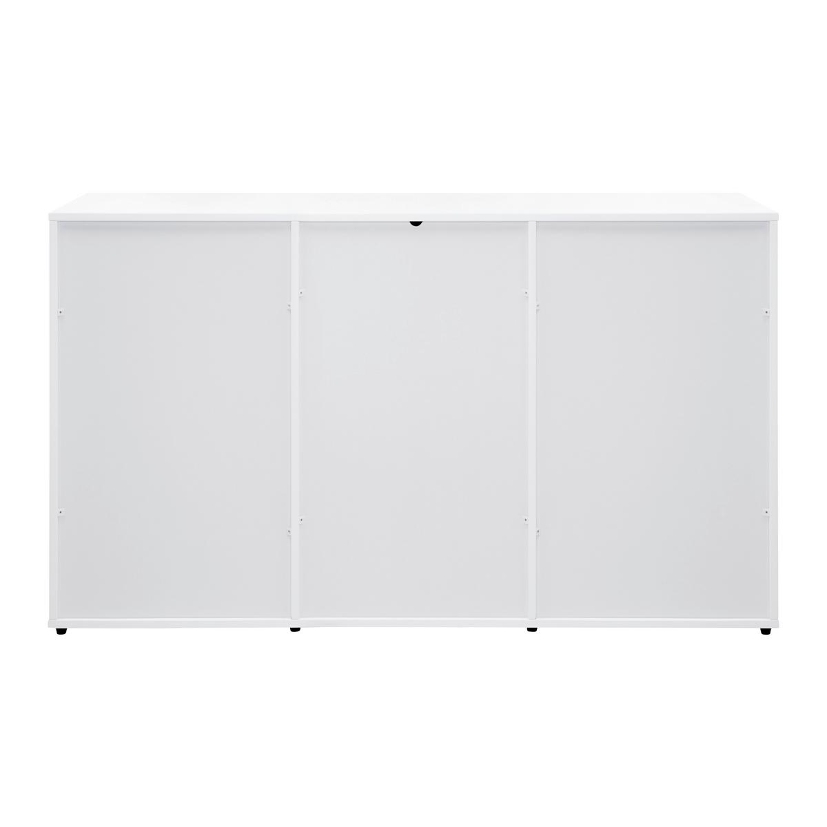 Komoda MICK - bílá/černá, Moderní, textil/plast (138/80/40cm) - Bessagi Home