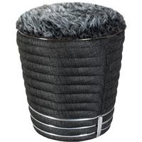 Hocker Doric 345 Anthrazit/Graphitfarben D:42cm - Anthrazit/Graphitfarben, Design, Textil (42/50cm) - Kayoom