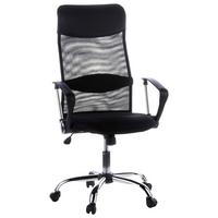 Drehstuhl Aria High Schwarz - Chromfarben/Schwarz, MODERN, Kunststoff/Textil (60/129/50cm) - MID.YOU