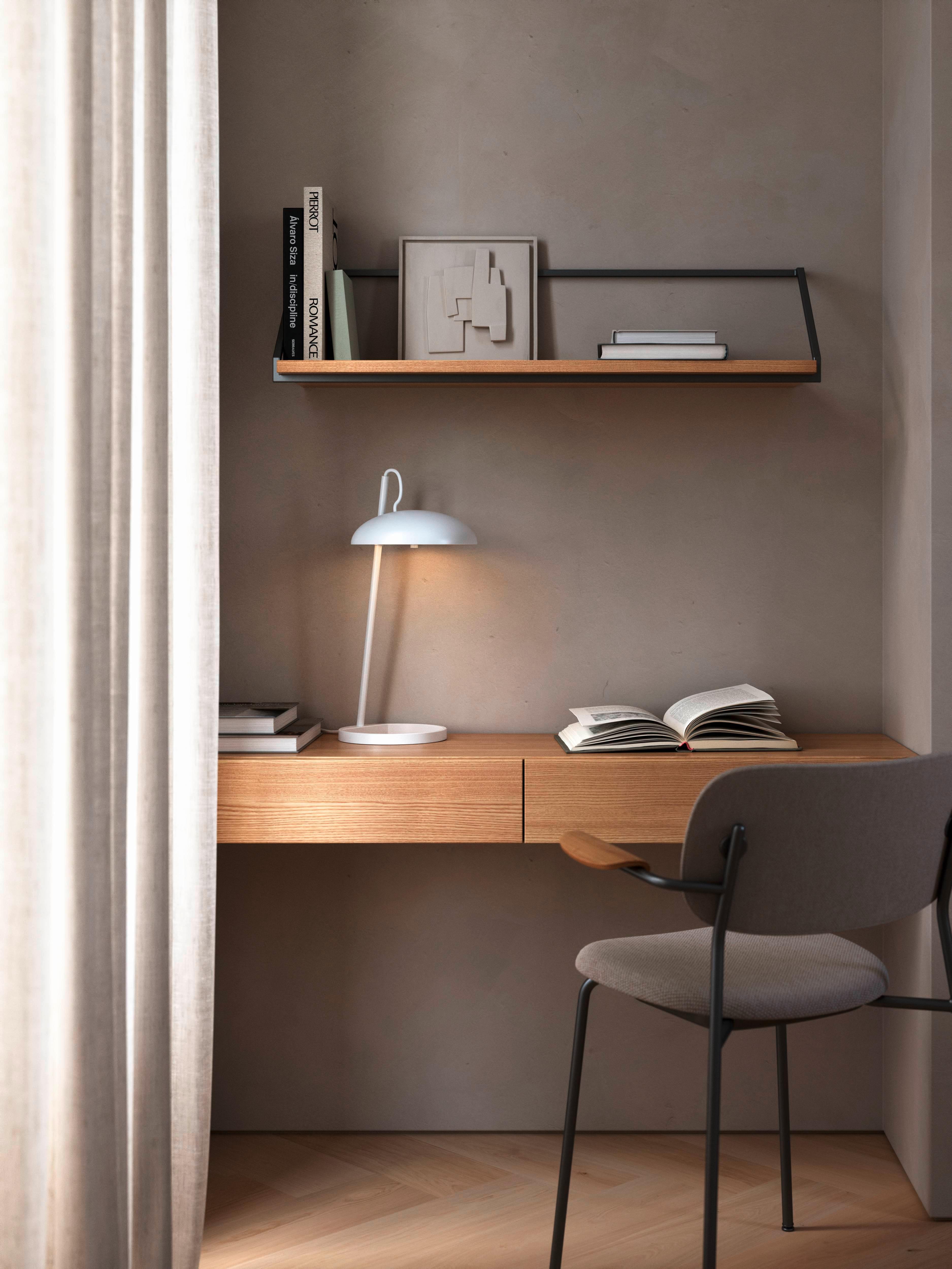 Tischleuchte Versale Weiß D: 22 cm - Weiß, Design, Metall (22/45cm) - Nordlux