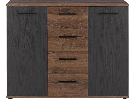 Komoda Sideboard Tokio - farby dubu/čierna, Moderný, kov/kompozitné drevo (104,6/82,8/34,9cm) Komoda Sideboard Tokio - farby dubu/čierna, Moderný, kov/kompozitné drevo (104,6/82,8/34,9cm)