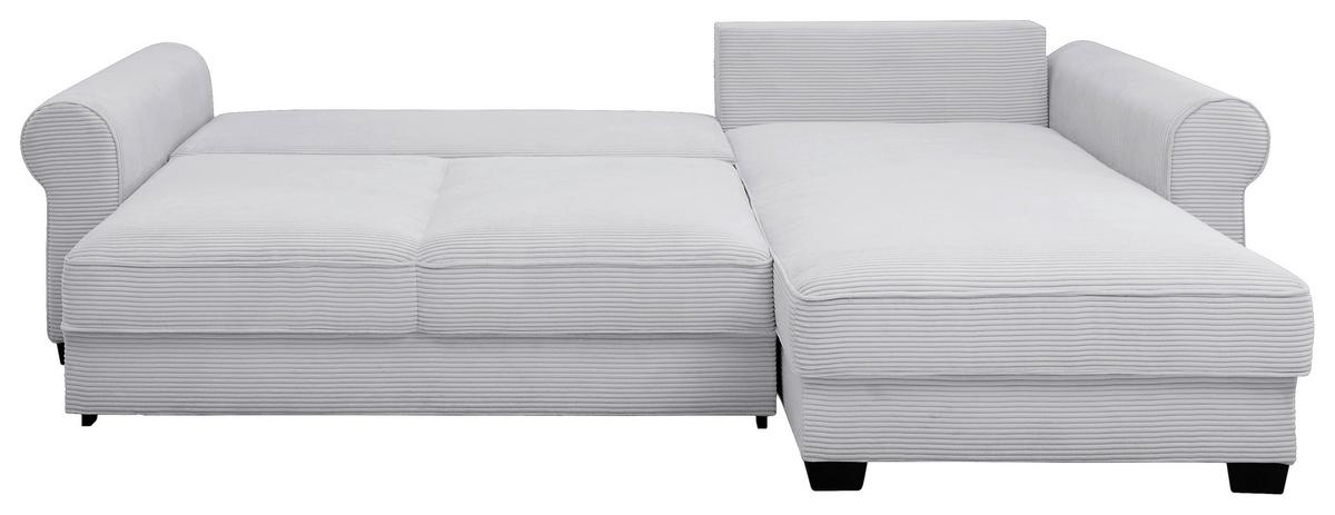 Ecksofa Maureen Hellgrau S: 318x197 Cm - Hellgrau/Schwarz, KONVENTIONELL, Textil (318/197cm) - MID.YOU