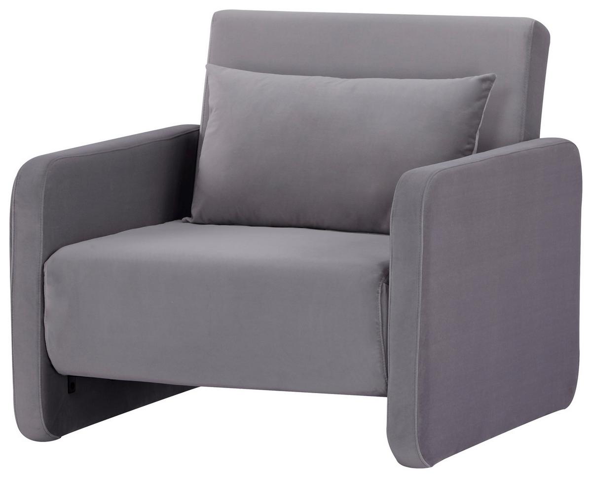 Polstersessel Mit Armlehnen York Stoffbezug Grau - Schwarz/Grau, Design, Holz/Textil (93/83/85cm) - Livetastic