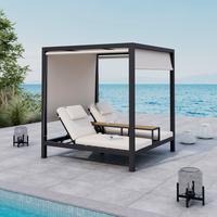 ZÁHRADNÁ POSTEĽ FELIPA - prírodná farba/béžová, Modern, kov/textil - Bessagi Garden